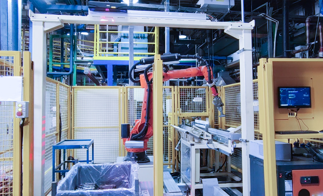 AI視覺(jué)引導(dǎo)鏈軌節(jié)深筐上料 | 某大型工程機(jī)械制造商