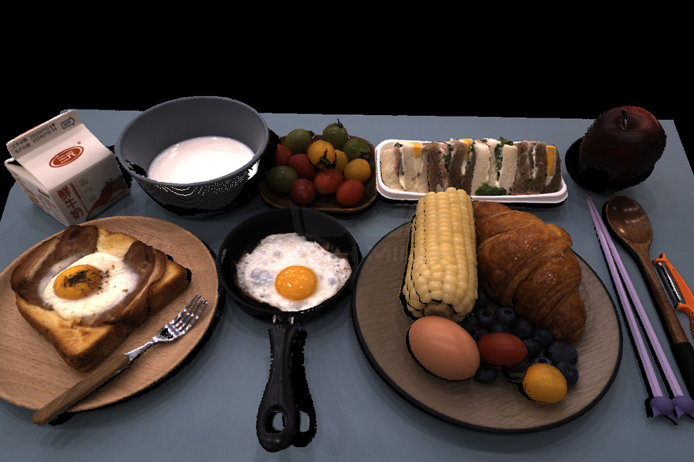 各種形狀/材質(zhì)的餐具&食物