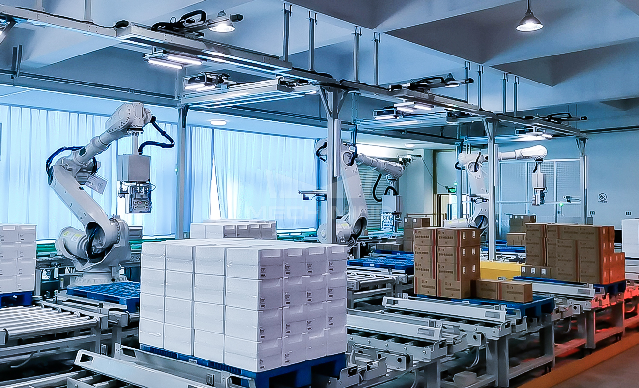 AI視覺引導(dǎo)紙箱拆碼垛 | 某大型工廠